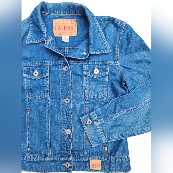 GUESS women's denim/jean jacket, size M - Picture 2 of 8